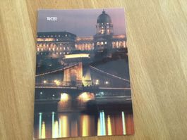 Alte Postkarte Budapest Kettenbrücke 1991 Ungarn Briefmar...