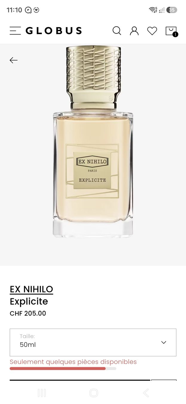 Ex Nihilo Parfums & Eau de Toilette: Eau de parfum Ex Nihilo explicite 50 ml – Neuf (Voir description) à Charrat par emko89 2
