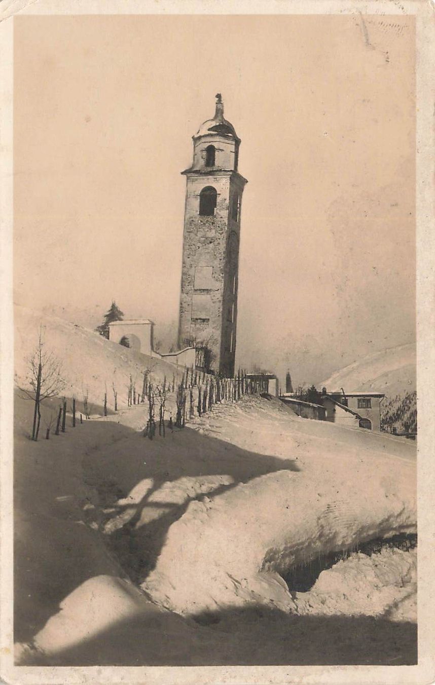 Ansichtskarten: St. Moriz schiefer turm – Gebraucht aus Biasca von Blenio71