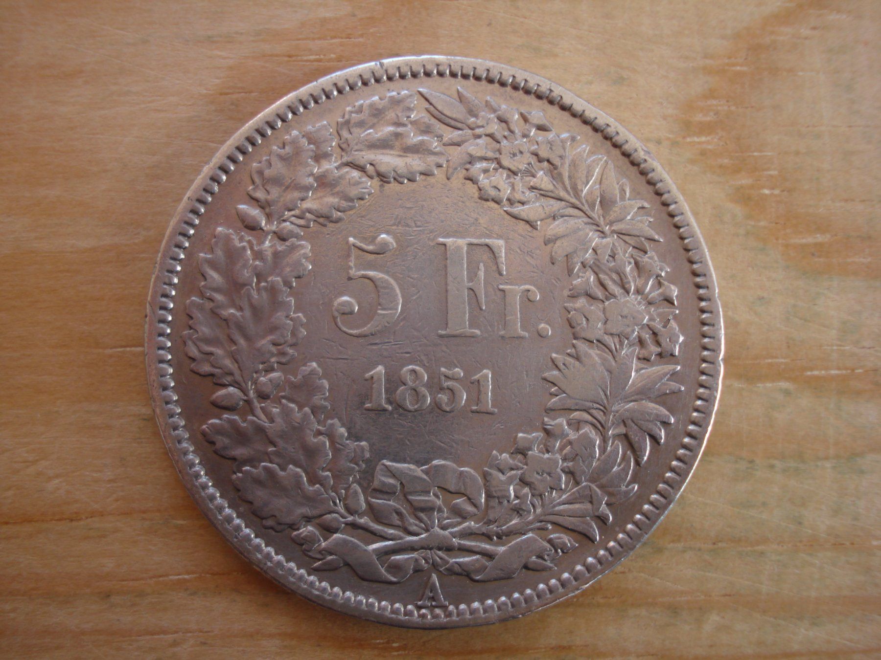 Tutti le monete: (P2) 5 Franken 1851 – Usato da Erlach venduto da Net-Coins