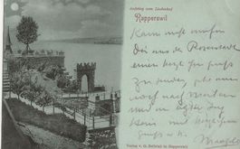 Rapperswil, Mondschein-Litho, 1900
