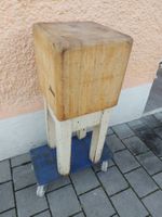Massiver Metzgerblock/ Hackklotz DAWA, 35x35xH88cm