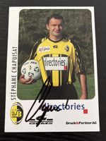 Signierte Karte Stéphane Chapuisat YB Fussball