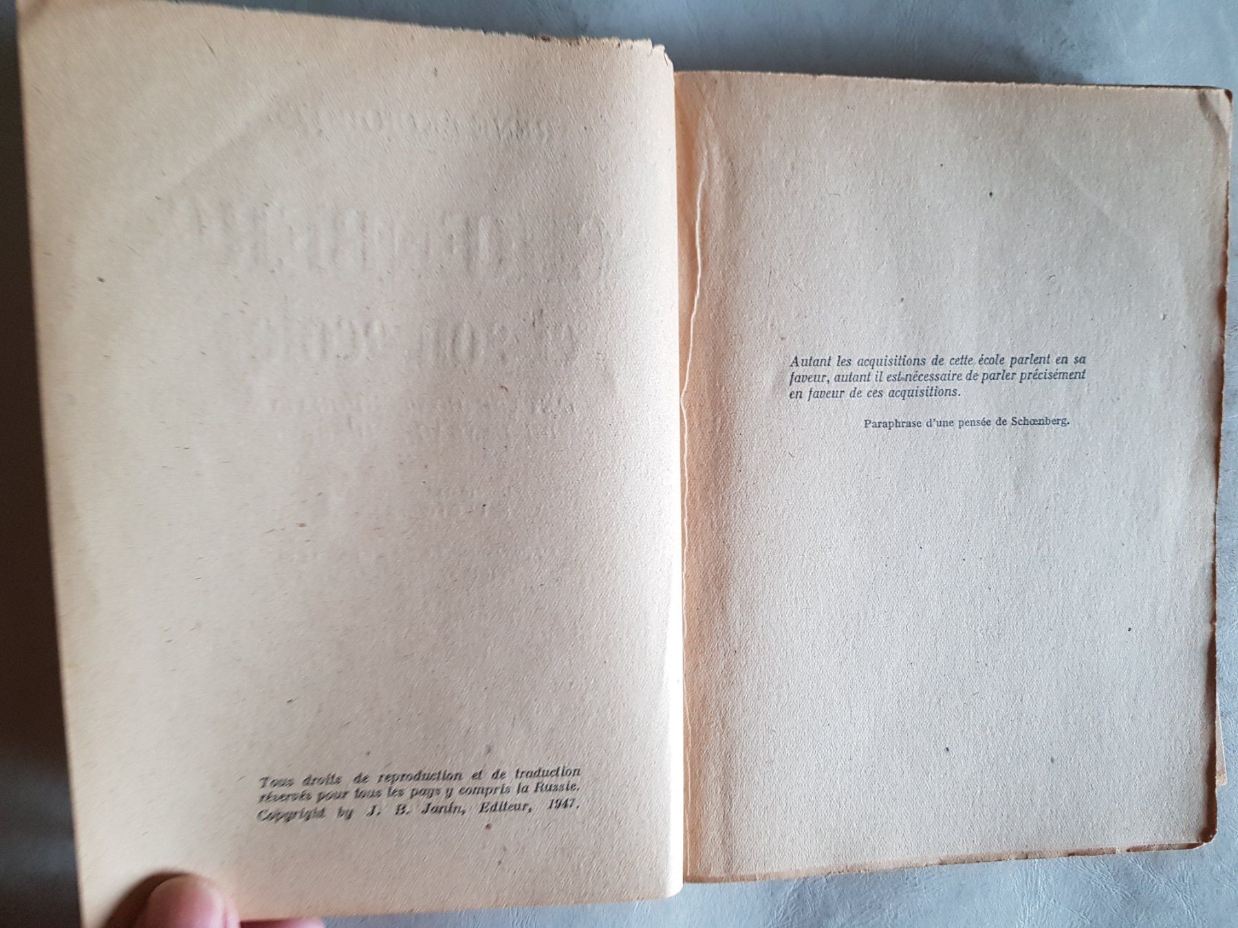 Bücher: Schoenberg et son école - René Leibowitz - 1947 – Gebraucht aus Walterswil BE von Lonitti 3