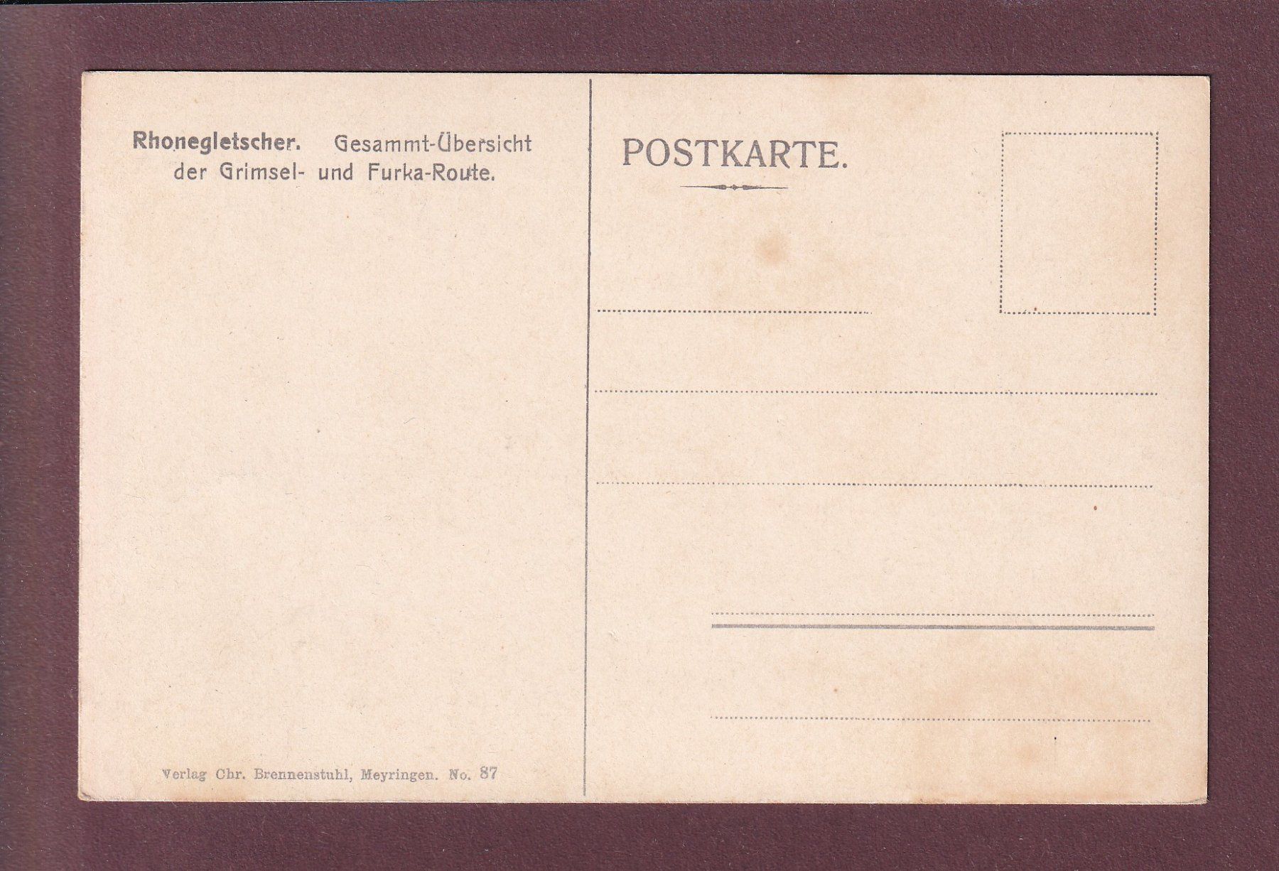 Cartes postales: RHONEGLETSCHER – D'occasion à Pully par nicecards 1