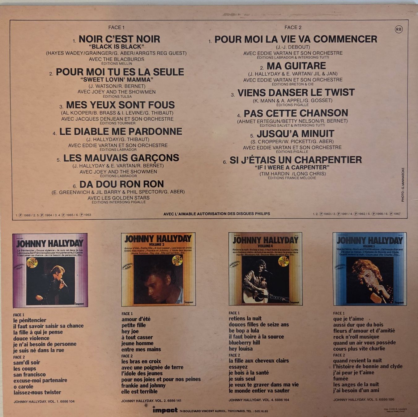Dischi in vinile: JOHNNY HALLYDAY - LP Impact - Volume 2 – Usato da Noréaz venduto da Hallyday 9