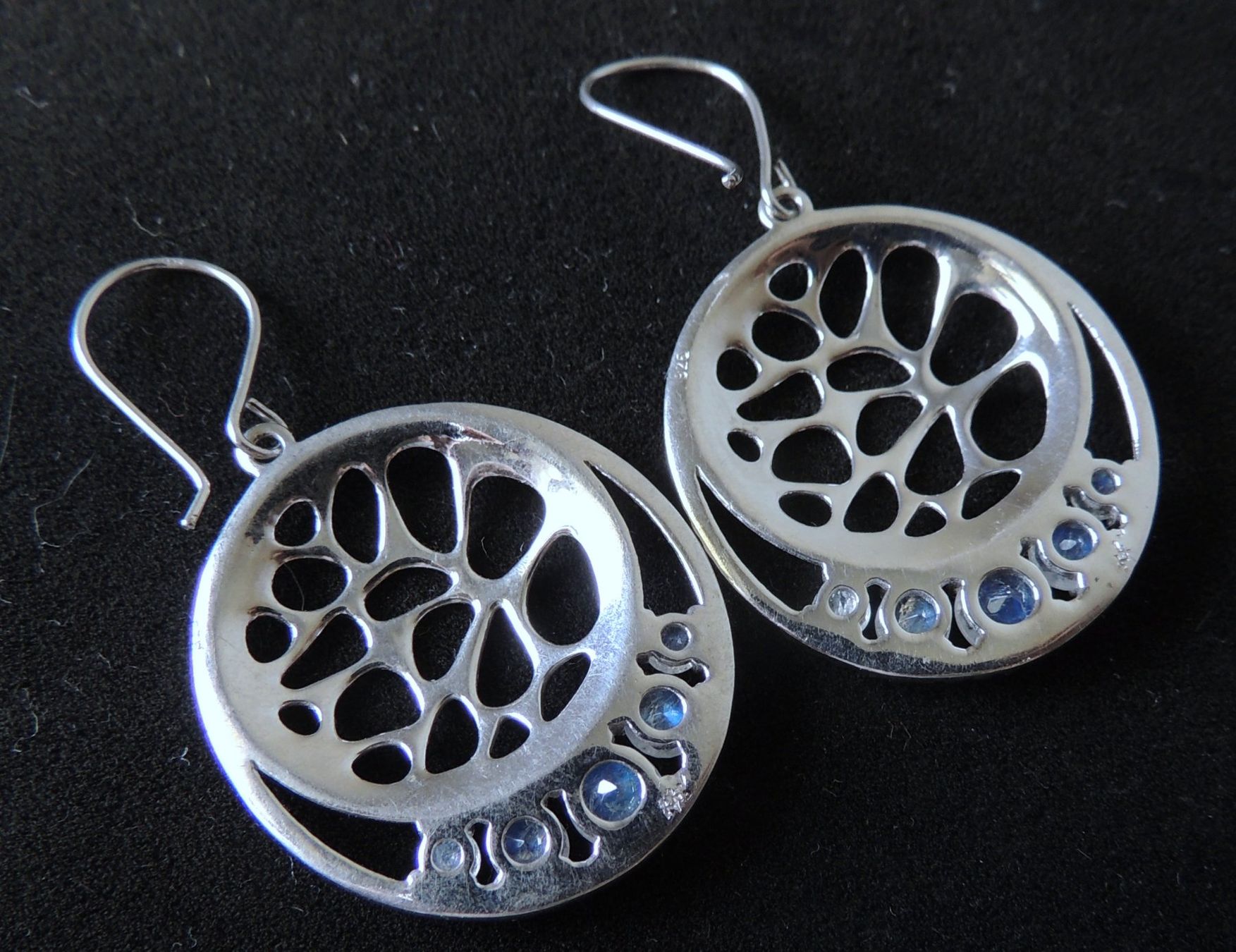 Boucles d'oreille: Silber 925 rainbow moonstone Ohrringe – Neuf (Voir description) à Waldenburg par schaller707 4