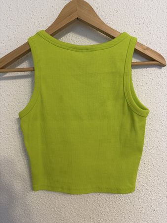 Neuwertiges JJXX Crop Top, hellgrün, S, Baumwolle