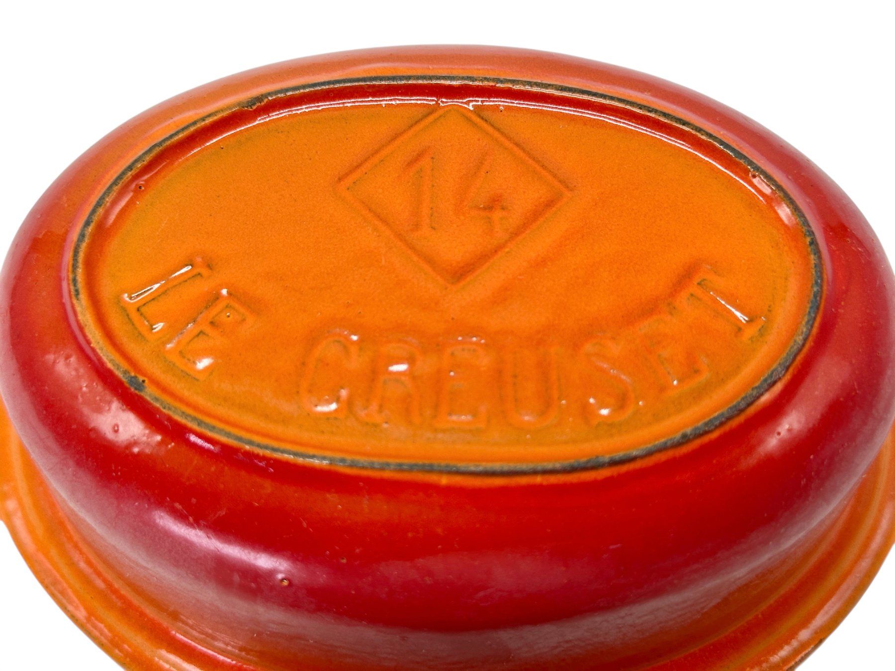 Cocotte en fonte orange Le Creuset Cousance vintage Made in France Années 1980 - Canada