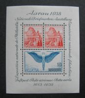 1938 W11 Aarauer Block postfrisch mit Verfärbung