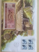 Banknotenbrief mit Münze China