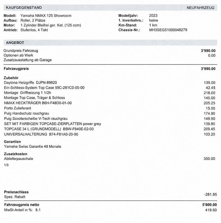 Scooters: YAMAHA NMax 125 - Roller – Gebraucht aus Oberdiessbach von nery_90 4