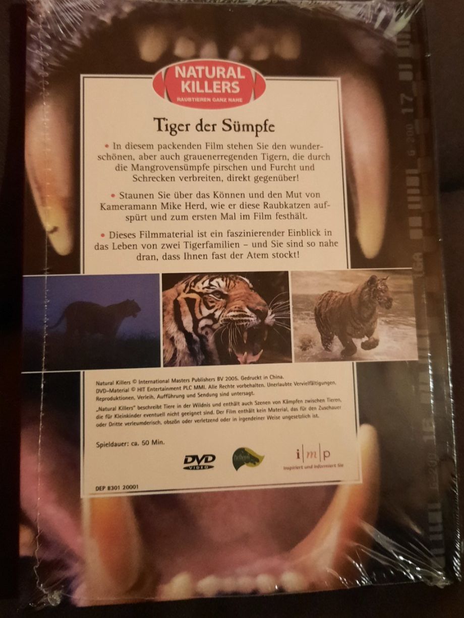 Tutti i DVDs: Originalverpackte DVD "Tiger der Sümmpfe" - Neu! 50 Min – Usato da Hinwil venduto da Zom 1