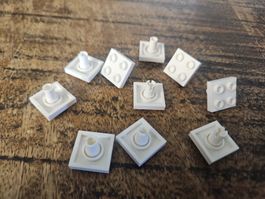 lego 2476 lot de 10 pièces White Plate, Modified 2 x 2