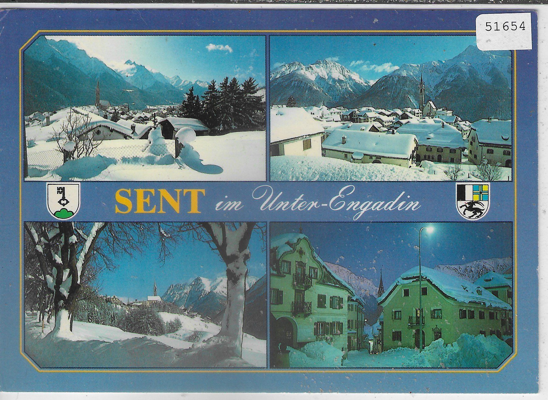 Ansichtskarten: Sent im Winter - Multiview – Gebraucht aus Ettingen von Kartenplanet