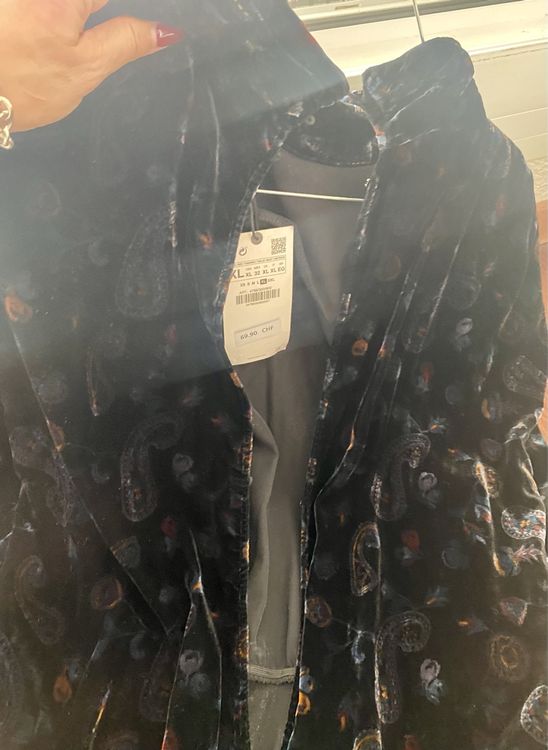 Zara Samtkleid Paisleymuster Gr. XL - Herbst/Winter 🍂 (Neu und ...