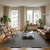 IKEA STOCKHOLM Teppich 250x350 cm – Handgewebt – Schwarz/Off