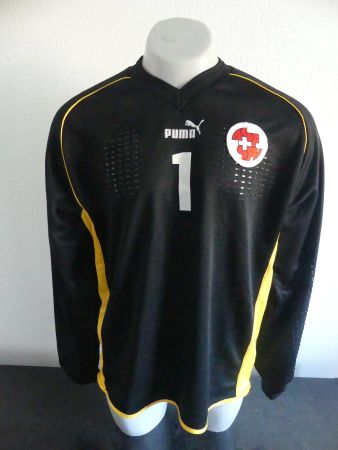 Maillot de la Suisse 2001 porté par le gardien Marco Pascolo