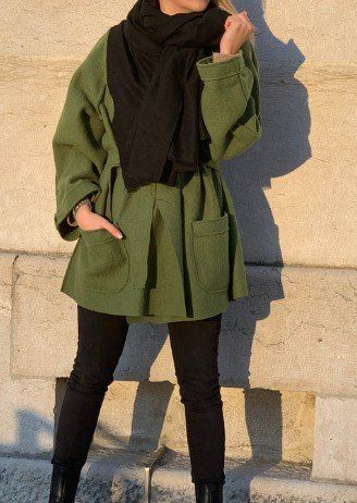 Mäntel: Manteau vert en laine UNIQUE – Neu und originalverpackt aus St-Imier von goodber 1