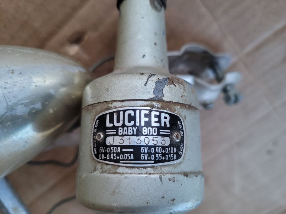 Lucifer Aero alte schweizer Velolampe für Oldtimer