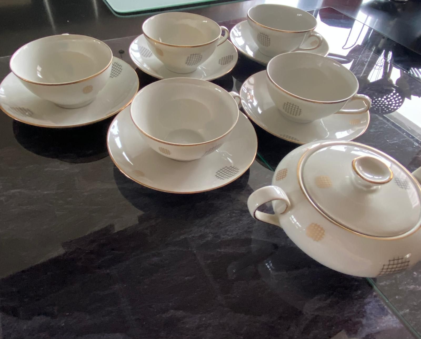 Set di piatti: Kaffee /Teeservice mit Zuckerdose – Nuovo (secondo la descrizione) da Ebikon venduto da Muraene1 1