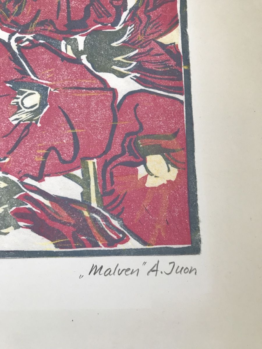 Gemälde: JUON ANDREAS 1895-1991 Linolschnitt – Gebraucht aus Wolfhalden von SecondAntique 2