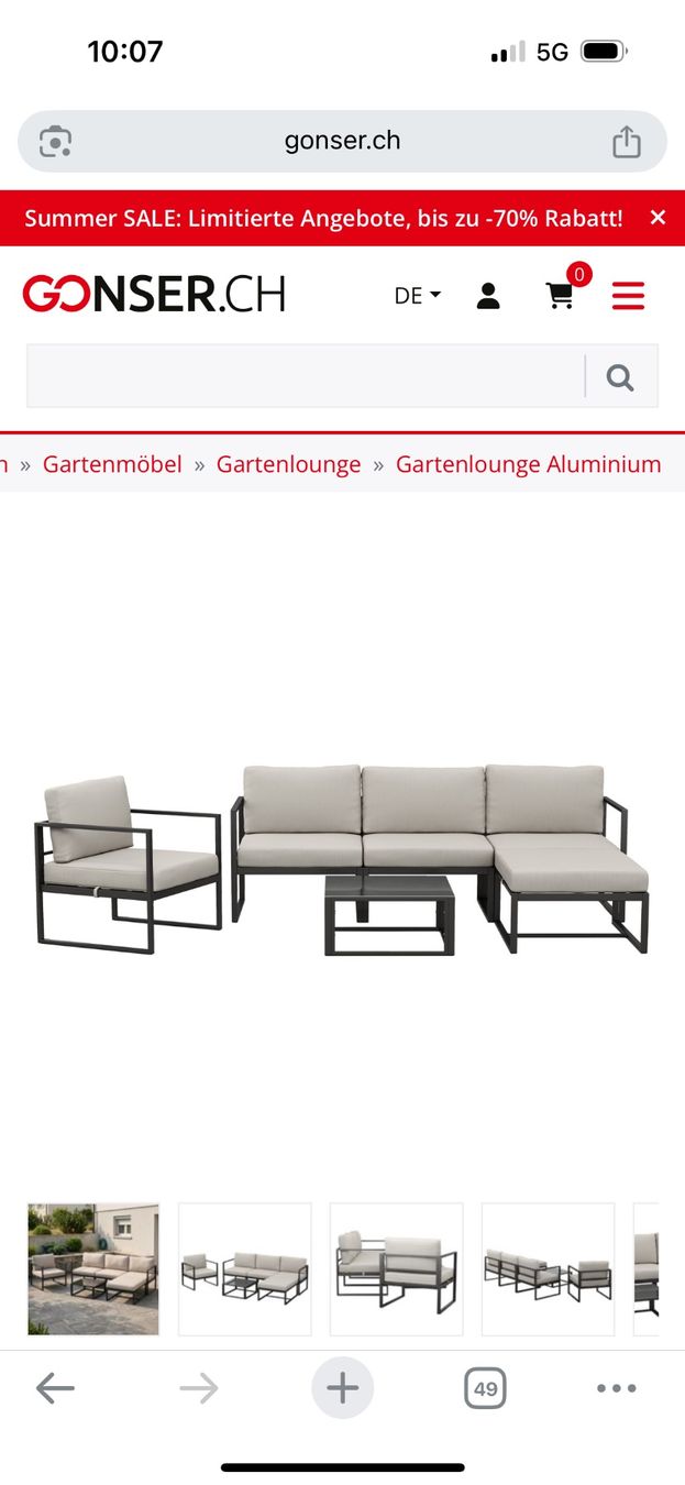 Gonser Divani: Ecklounge gonser, top Zustand – Usato da Dietikon venduto da EricLueber