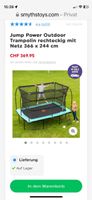 Trampolin rechteckig 1 Saison gebraucht 