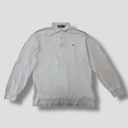 Polo Ralph Lauren grey long sleeve polo shirt vintage 90s