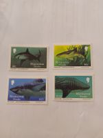 Lot de 4 Timbres Montserrat - Requins de Collection!