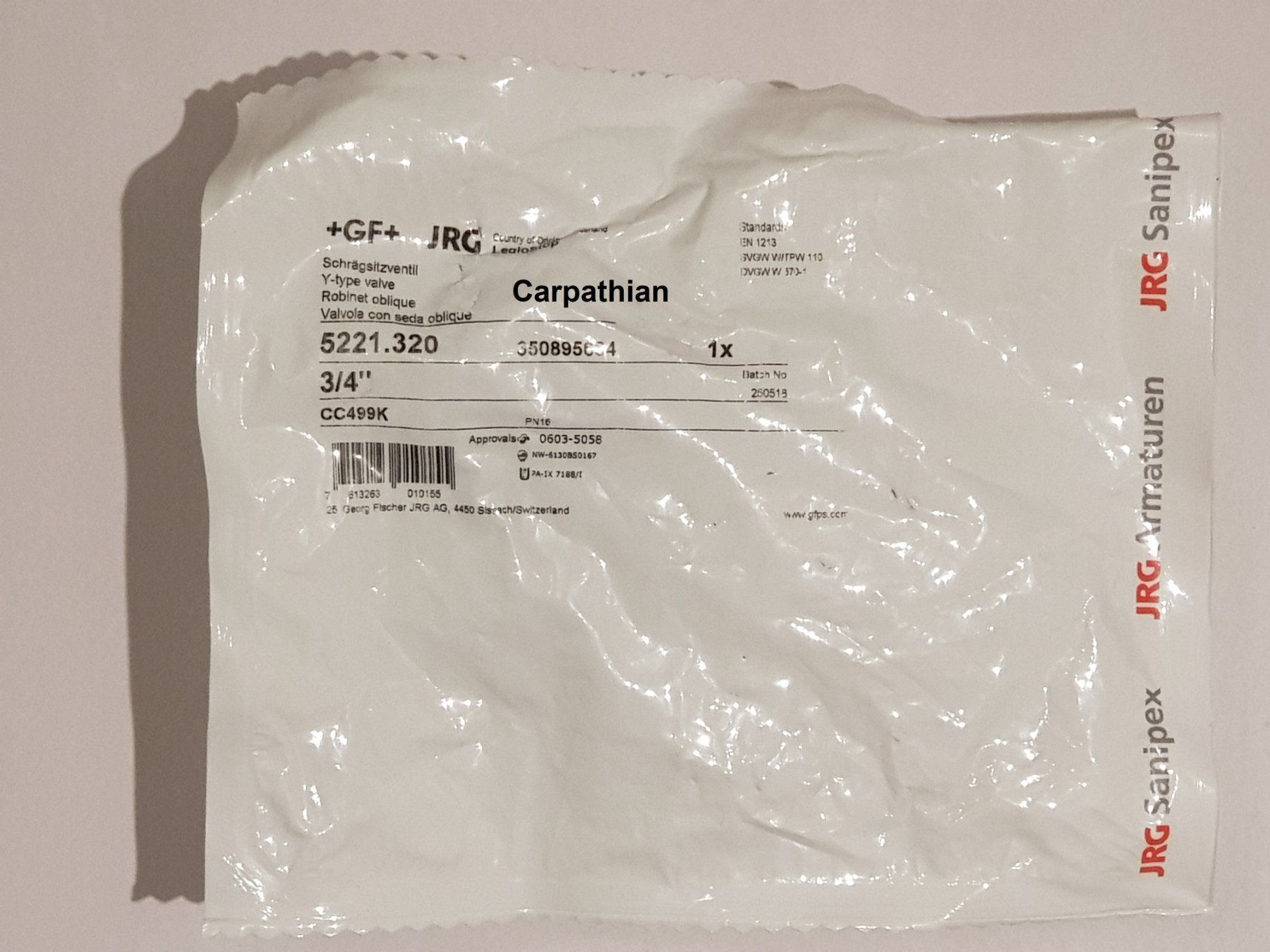 Rubinetteria: Schrägsitzventil 3/4" JRG *TOP-ANGEBOT* – Nuovo e nell'imballaggio originale da Unterlunkhofen venduto da Carpathian 3
