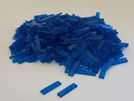 500x LEGO Fliese 1x4 Trans Dark Blue NEU