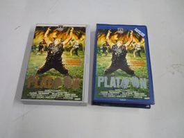 2x VHS Platoon Erstausgabe und Zweite Videokassetten Action