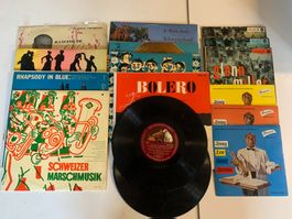 9 Gramaphon-Platten + 6 Singels aus den 1950er Jahren