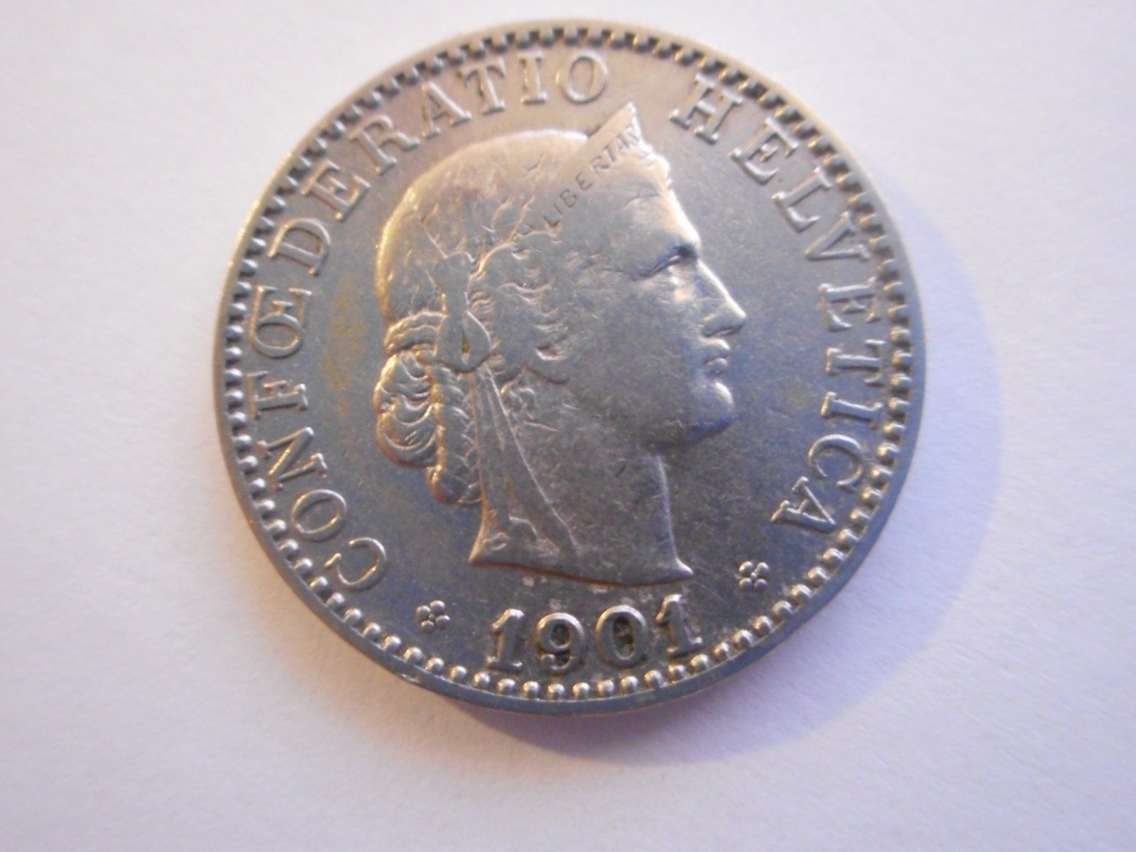 Alle Münzen: 20 Rp. 1901 uralt – Gebraucht aus Kriegstetten von pizlad2010 1