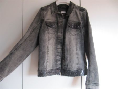 Jeans-Jacke Gina Laura, Gr. S/38 Damenjacke Stonewashed