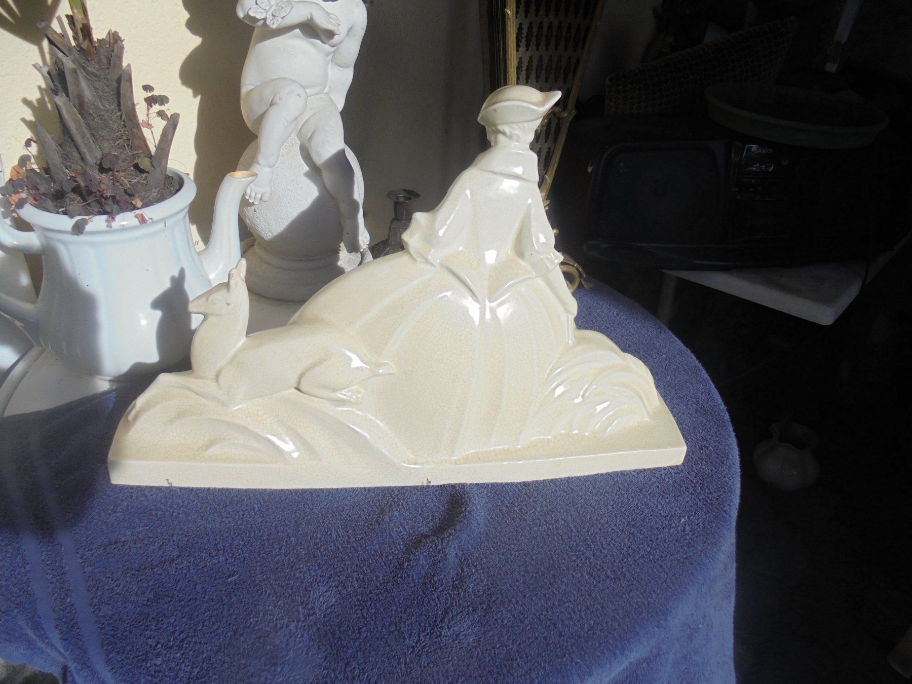 Statuette: Alte grosse Figur, im Art- Deco – Usato da Camorino venduto da Hunpete 4