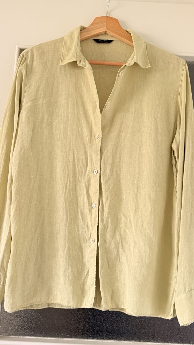 Massimo Dutti Blusen: Chemisier lin Massimo Dutti vert clair taille 38 – Gebraucht aus Bulle von LeMoleson