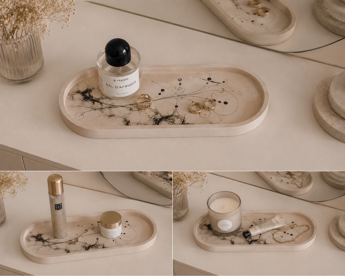 Piatti di portata: Elegante Dekotabletts | Soft Luxury | Handmade – Nuovo (secondo la descrizione) da Buchs SG venduto da ViccaArt 3