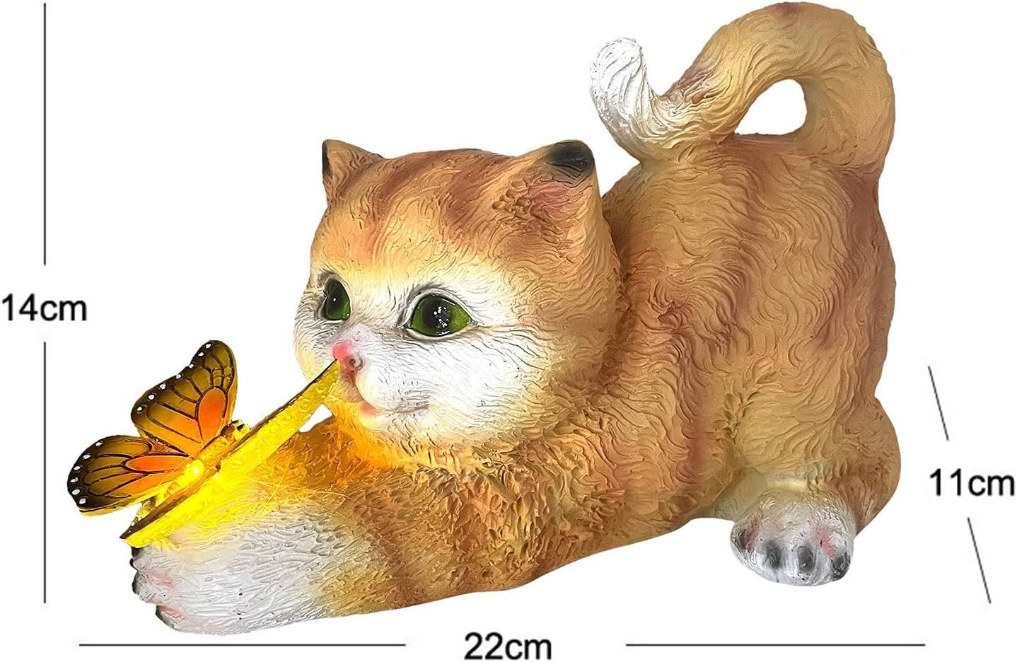 Figuren: Katze Gartendeko Schmetterlinge Solarlampen – Neu und originalverpackt aus Nuglar von SaleRitter 1