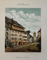 Alt Rheinfelden, Kronengerberei, Farblithographie, 1919