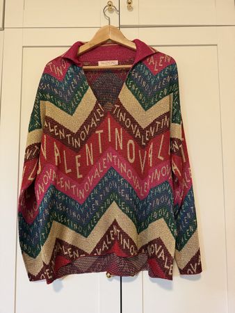 Valentino Logo intarsia sweater