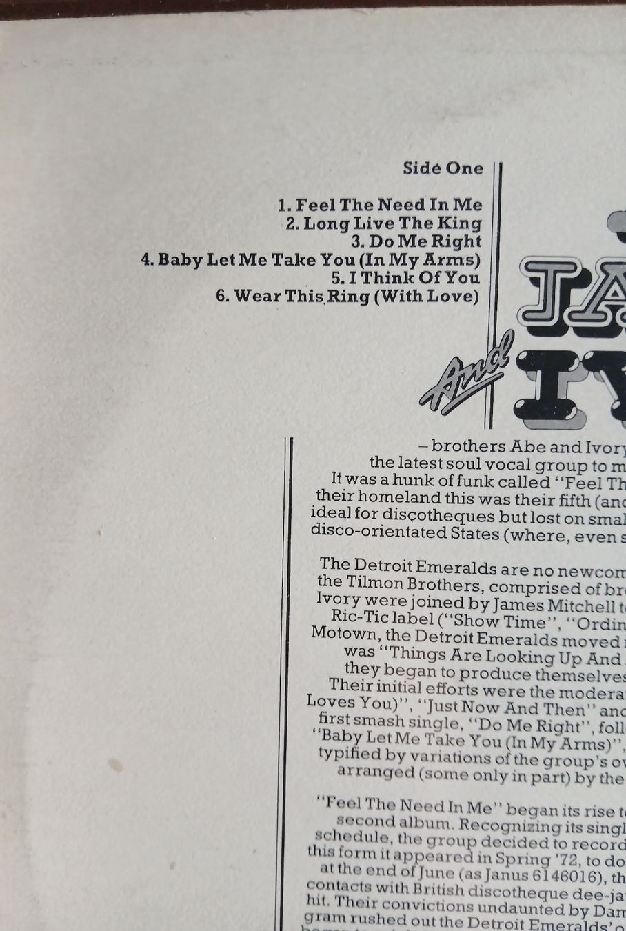 Dischi in vinile: LP - the Detroit Emeralds  – Usato da Lausanne venduto da Soulbrother 2