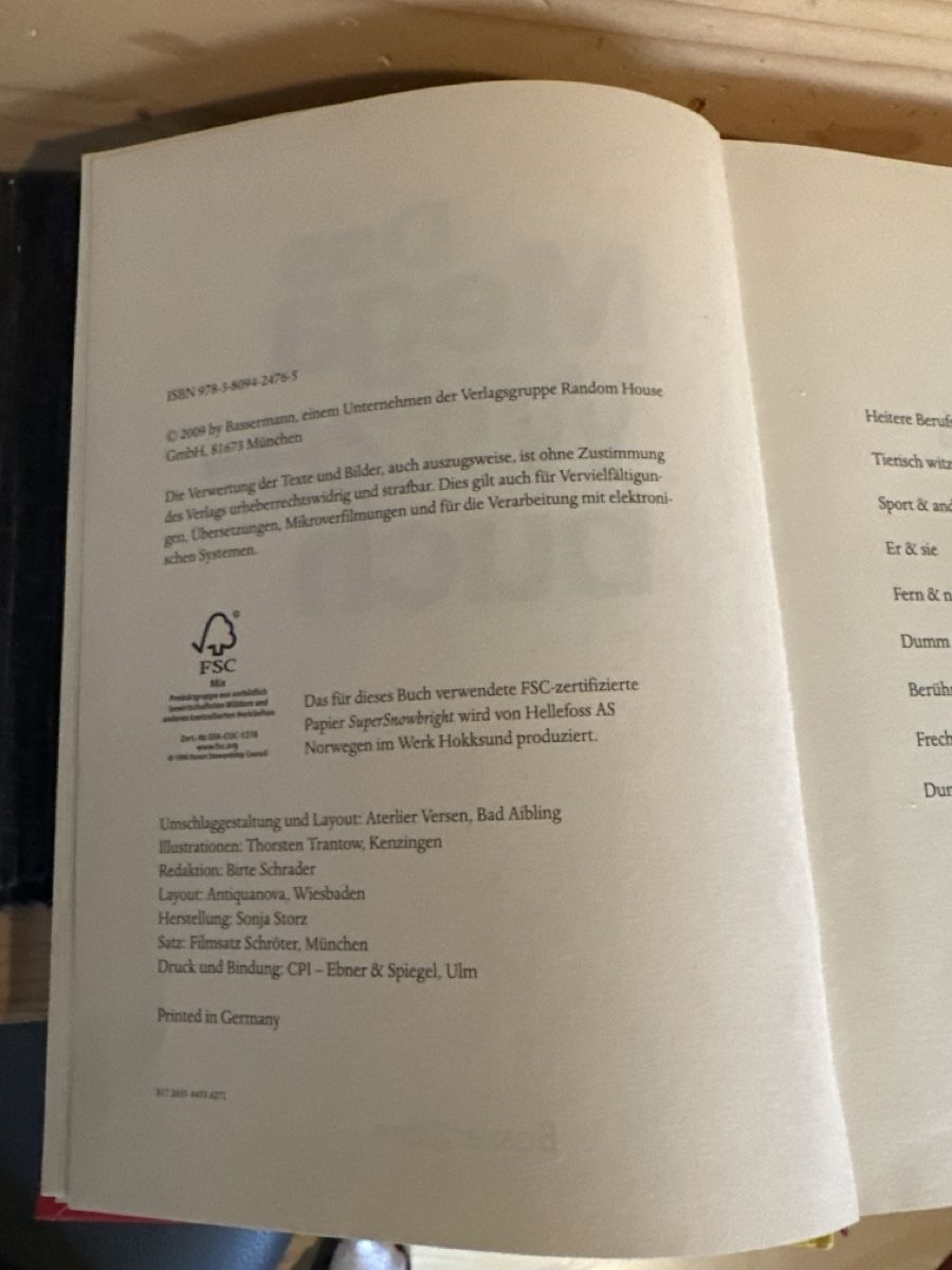 Libri: Das Mega Witz Buch – Usato da Frümsen venduto da Katzen0 3