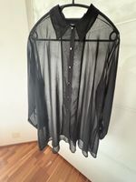 durchsichtige Bluse schwarz Gr 40