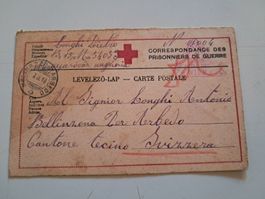 corrispondenza dei prigionieri di guerra fam. Longhi 1918