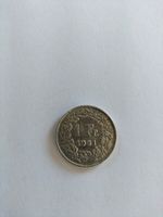 Pièce de monnaie 1 franc Suisse Helvetia an 1961