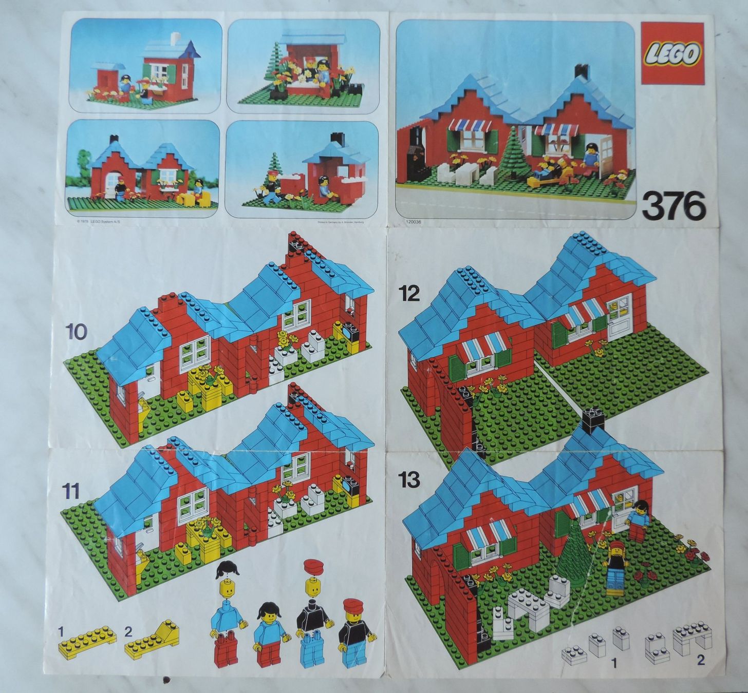 Lego Jouets: Häuschen mit Garten, Set 376 (1978)  mit OBA – D'occasion à Burgdorf par ursla50 8