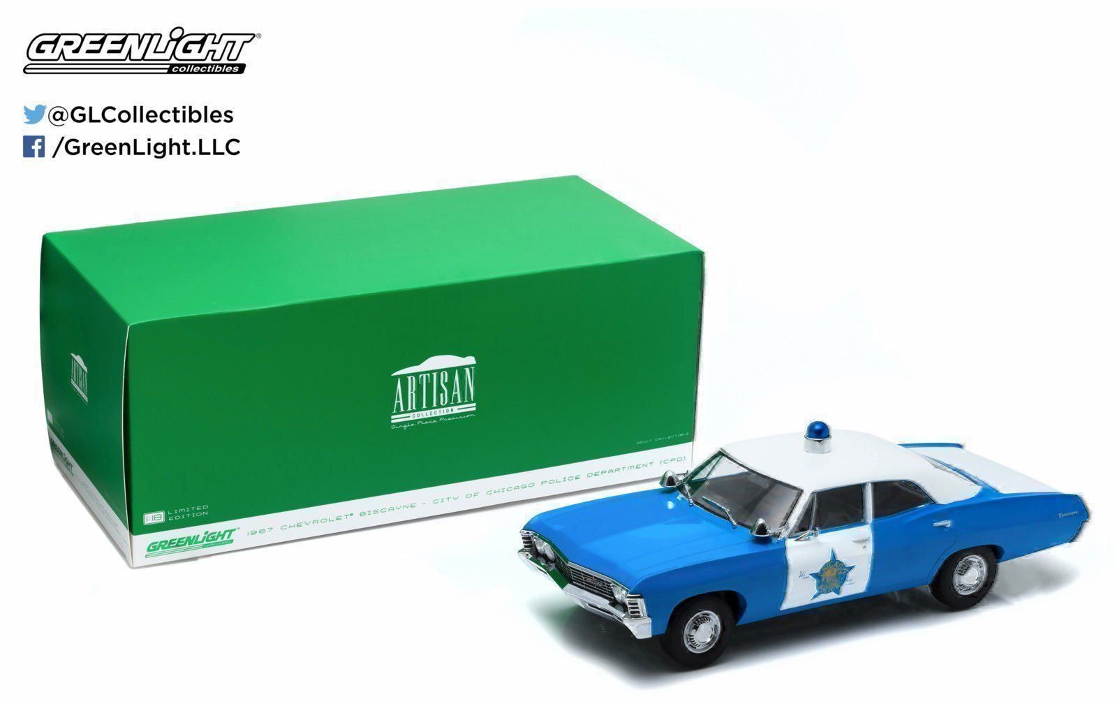 Chevrolet Modellini d'auto: CHEVROLET BISCAYNE 1967 CHICAGO 1:18 – Nuovo e nell'imballaggio originale da Suhr venduto da Moebelsiralfred 2