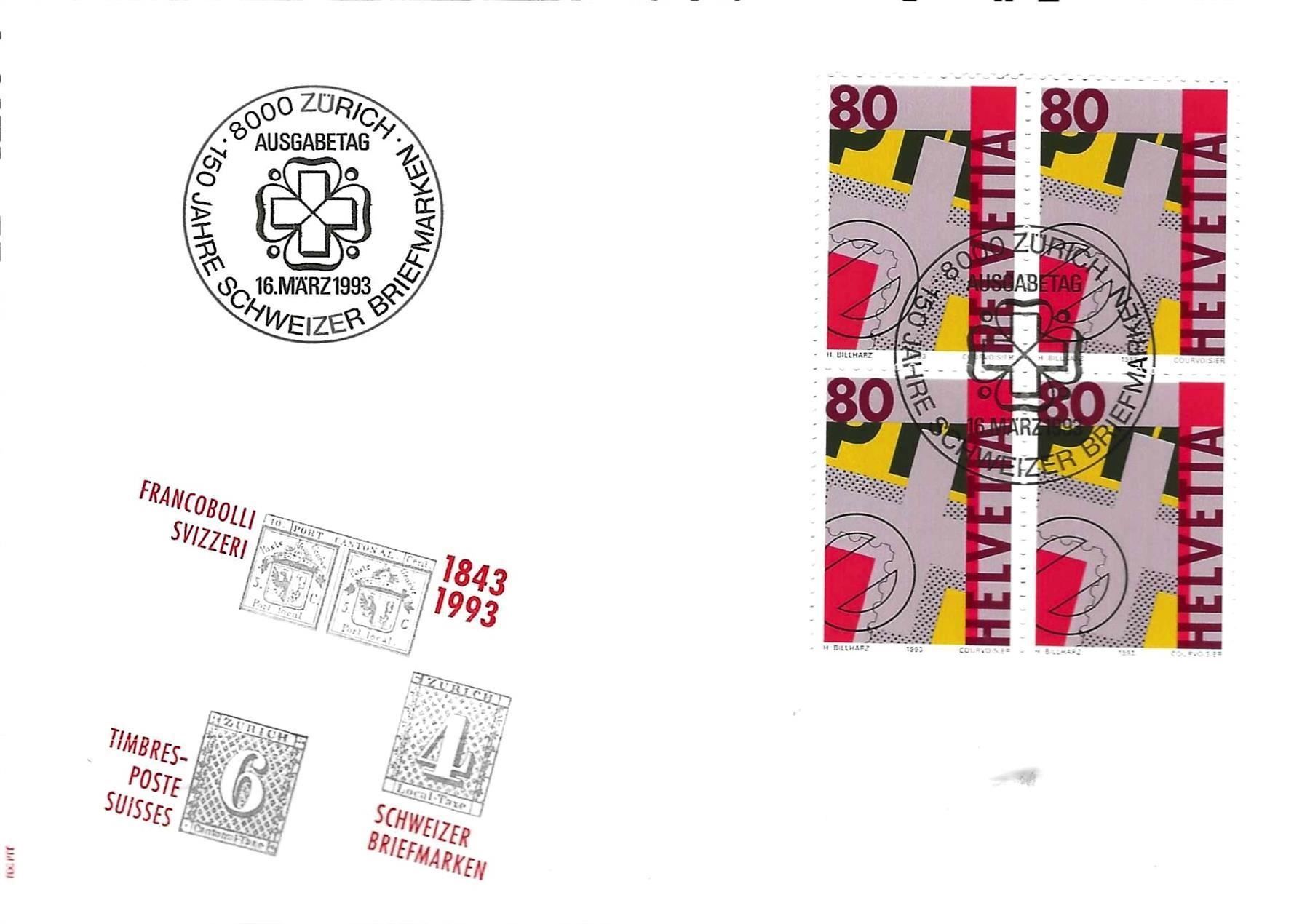 Tutti i francobolli: FDC  Viererblock 1993 – Usato da Koblenz venduto da Himmelsreiter